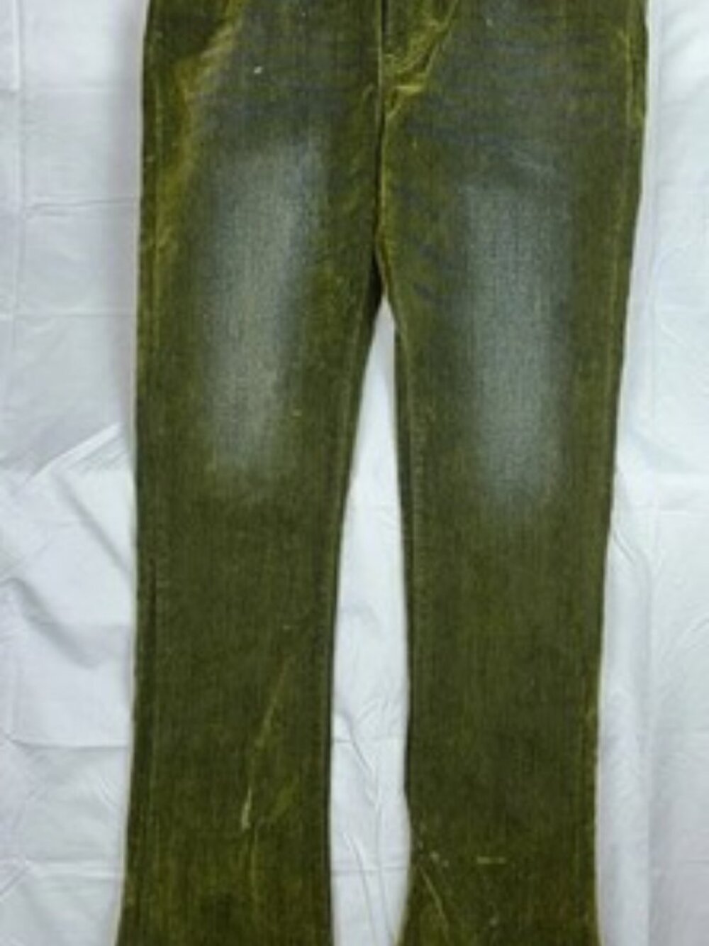Waimea Green Denim Stackfit Cotton Stretch Flare Leg Very Long Legged